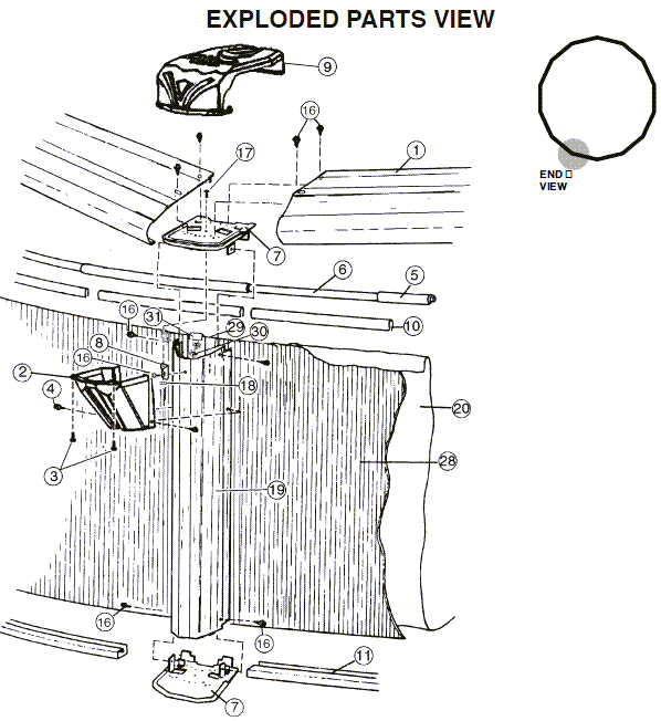12' x 24' Oval 52" Embassy Century Parts Reorder